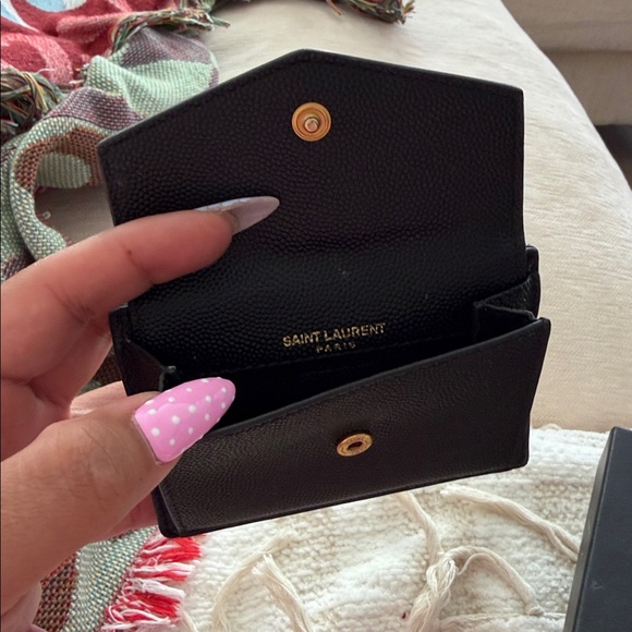 Saint Laurent Black and Gold Card Holder - Picture 7 of 7